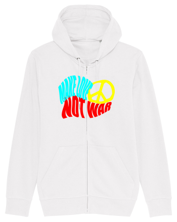 Make Love Not War 8 White