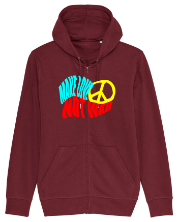 Make Love Not War 8 Burgundy