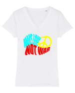 Make Love Not War 8 Tricou mânecă scurtă guler V Damă Evoker