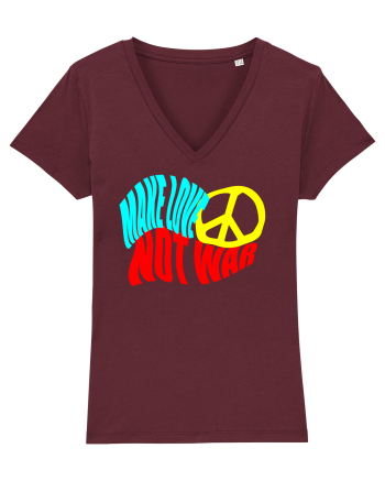 Make Love Not War 8 Burgundy