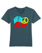 Make Love Not War 8 Tricou mânecă scurtă guler V Bărbat Presenter