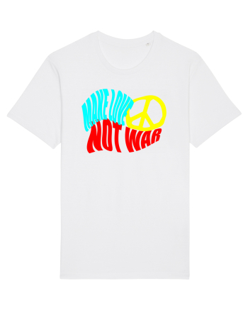 Make Love Not War 8 White