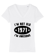 I'm Not Old I'm Awesome 1971 Tricou mânecă scurtă guler V Damă Evoker
