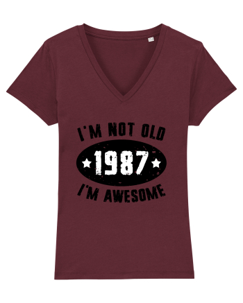 I'm Not Old I'm Awesome 1987 Burgundy