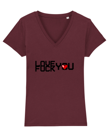 Love You or Fuck You Burgundy