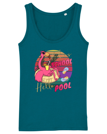Adios School Hello Pool Teacher Student Life Sunset  Summer Tee Ocean Depth