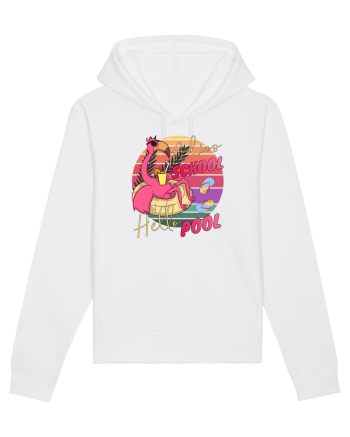 Adios School Hello Pool Teacher Student Life Sunset  Summer Tee White