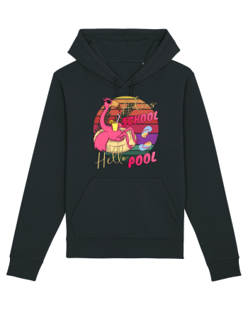Adios School Hello Pool Teacher Student Life Sunset  Summer Tee Black