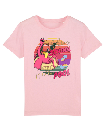 Adios School Hello Pool Teacher Student Life Sunset  Summer Tee Cotton Pink