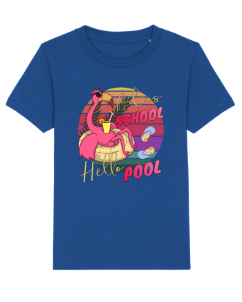 Adios School Hello Pool Teacher Student Life Sunset  Summer Tee Majorelle Blue