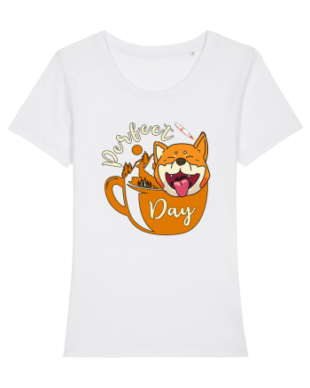 Ziua Perfecta Cafea Drumetie Catelul Shiba Inu White