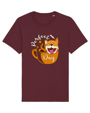 Ziua Perfecta Cafea Drumetie Catelul Shiba Inu Burgundy