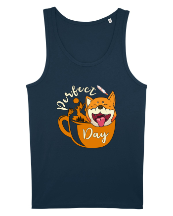 Ziua Perfecta Cafea Drumetie Catelul Shiba Inu Navy