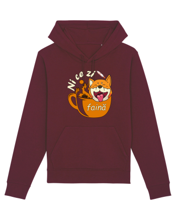Shiba Inu Caine Cafea Ni Ce Zi Faina Ardelean la Drumetie Burgundy