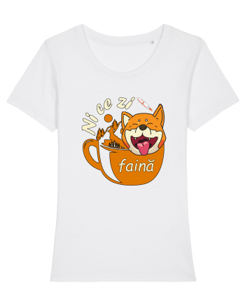 Shiba Inu Caine Cafea Ni Ce Zi Faina Ardelean la Drumetie White