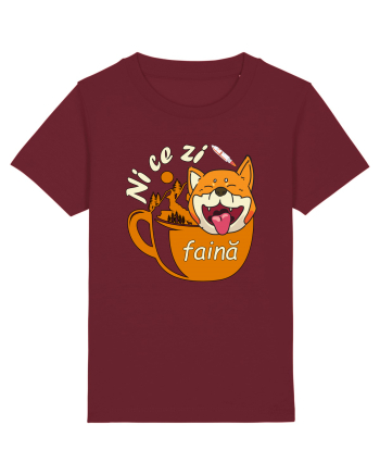 Shiba Inu Caine Cafea Ni Ce Zi Faina Ardelean la Drumetie Burgundy