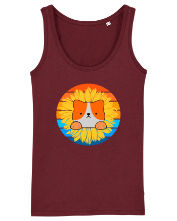 Tricou dragut de vara pentru iubitorii de animale Burgundy