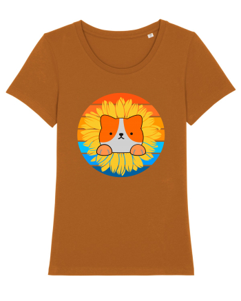 Tricou dragut de vara pentru iubitorii de animale Roasted Orange