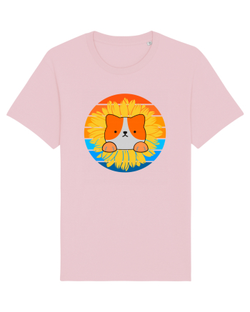 Tricou dragut de vara pentru iubitorii de animale Cotton Pink
