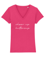 Cheer up buttercup Tricou mânecă scurtă guler V Damă Evoker