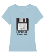 Loading - Please Wait Tricou mânecă scurtă guler larg fitted Damă Expresser