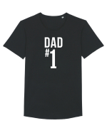 Number 1 Dad Tricou mânecă scurtă guler larg Bărbat Skater