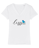 Less is More Tricou mânecă scurtă guler V Damă Evoker