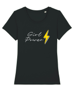 Girl Power Tricou mânecă scurtă guler larg fitted Damă Expresser