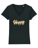 Happy Tricou mânecă scurtă guler V Damă Evoker