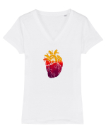 Heart Tricou mânecă scurtă guler V Damă Evoker