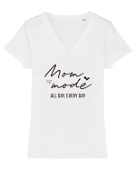 Mom mode Tricou mânecă scurtă guler V Damă Evoker