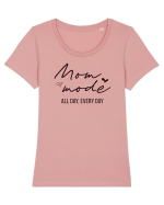 Mom mode Tricou mânecă scurtă guler larg fitted Damă Expresser