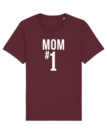 Number 1 mom Burgundy