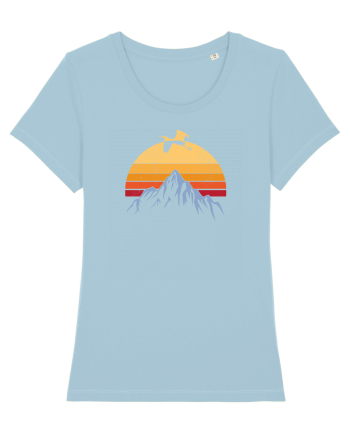 Vintage Mountain View. Sky Blue