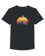 Vintage Mountain View. Tricou mânecă scurtă guler larg Bărbat Skater