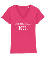 Ha ha ha ... NO Tricou mânecă scurtă guler V Damă Evoker
