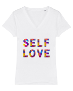 Self Love Tricou mânecă scurtă guler V Damă Evoker