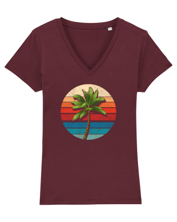 Palm Tree Vintage Burgundy