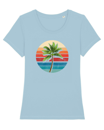 Palm Tree Vintage Sky Blue