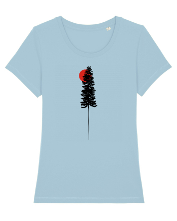 Pine tree Sky Blue