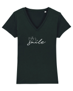 Smile Tricou mânecă scurtă guler V Damă Evoker