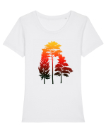 Forest Tricou mânecă scurtă guler larg fitted Damă Expresser