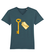 Wealth Tricou mânecă scurtă guler V Bărbat Presenter