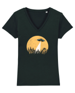 OZN Tricou mânecă scurtă guler V Damă Evoker