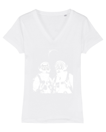 Cat and Dog  Astronauts White
