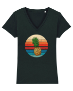 Pineapple Tricou mânecă scurtă guler V Damă Evoker
