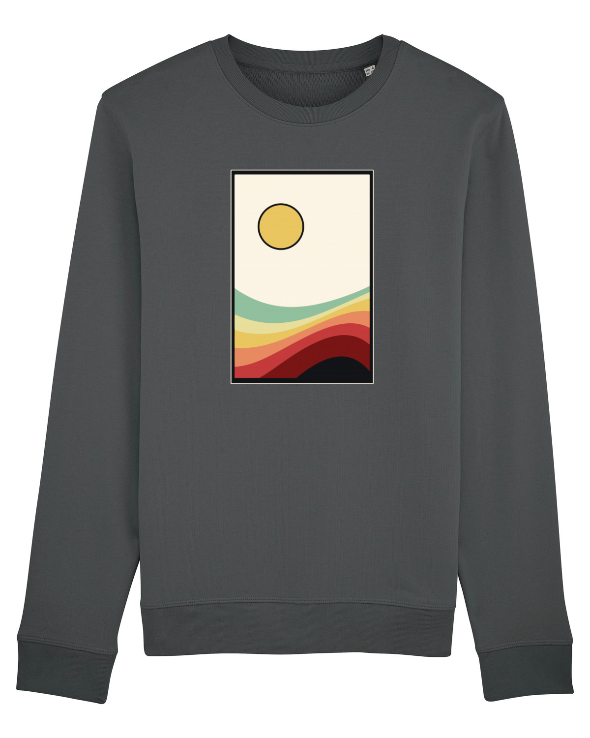 Bluză mânecă lungă Unisex Rise Anthracite