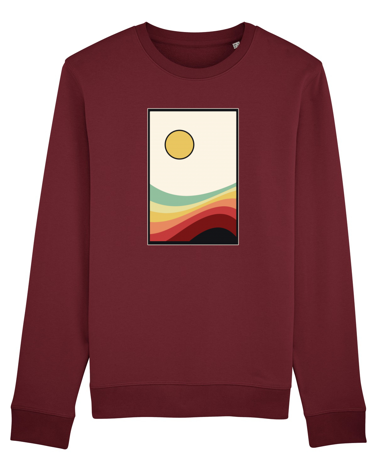 Bluză mânecă lungă Unisex Rise Burgundy