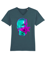 Alien Mask - Mască extraterestră Tricou mânecă scurtă guler V Bărbat Presenter