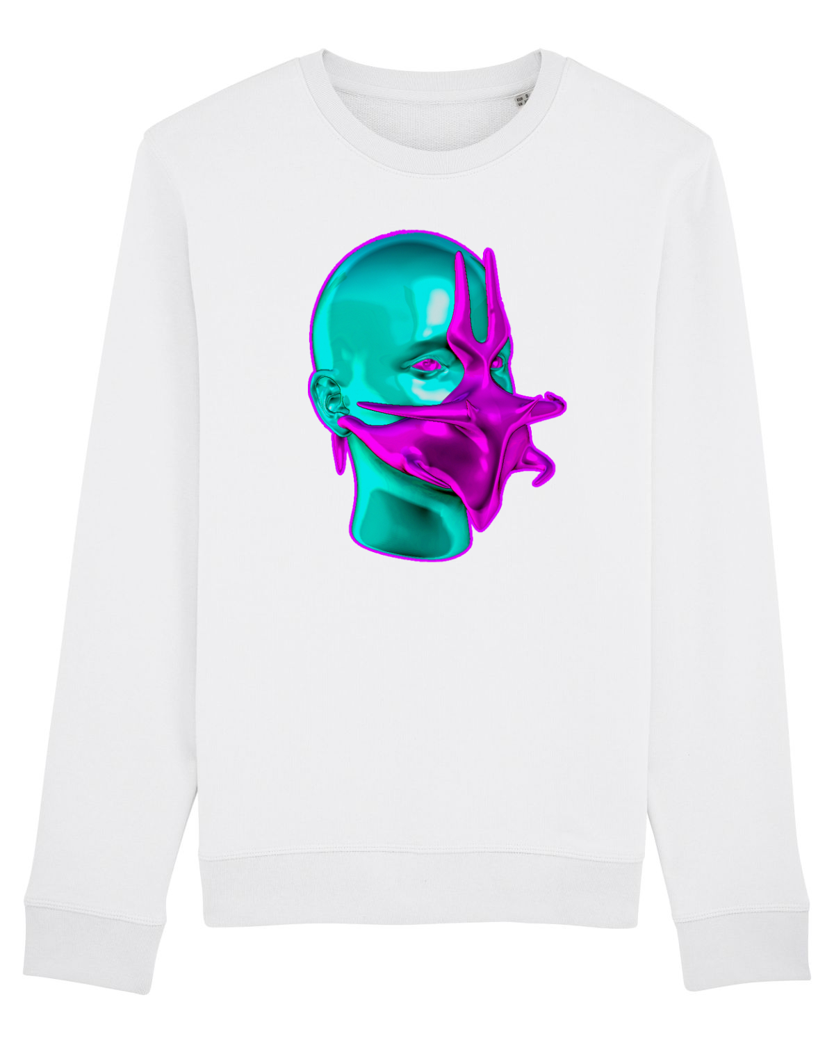 Bluză mânecă lungă Unisex Rise White